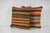 Mid-Century Modern Striped Turkish Kilim Pillow - A Pair For Sale - Image 3 of 4