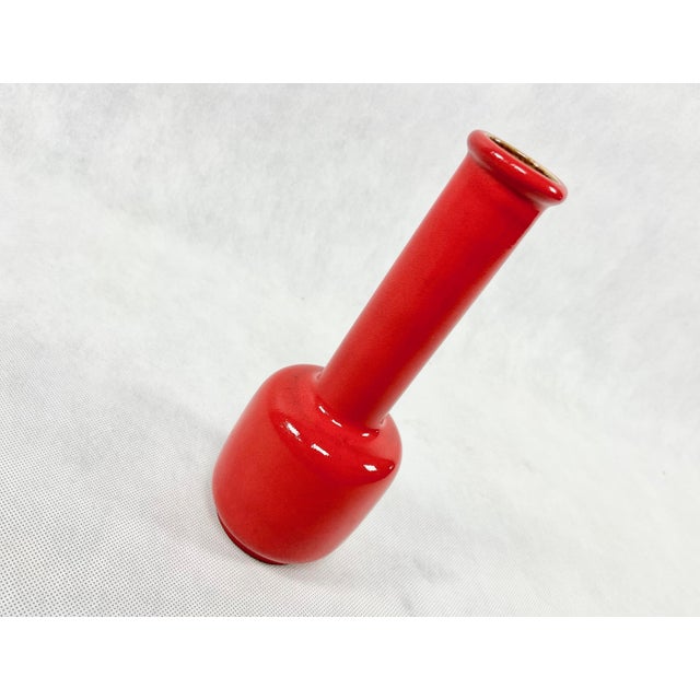 1970s Ceramic Red Table Vase No 127/25 from Steuler, 1970s For Sale - Image 5 of 9