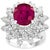 5 Carat Rubellite and 2.5 Carat Diamond 18 Karat Gold Cocktail Ring Estate For Sale - Image 15 of 18