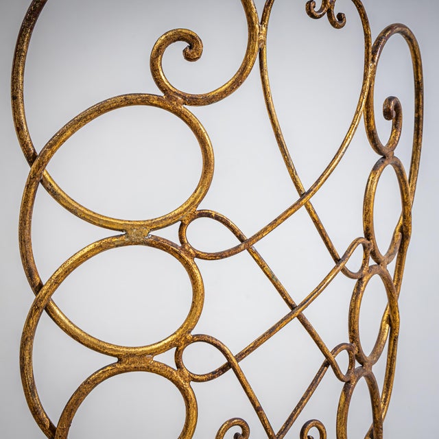Gold Pair of Metal Side Chairs by Gio Ponti for Casa E Giardino, Italy, 1950s For Sale - Image 8 of 11