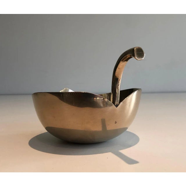 Brass Circa 1970 French Brass Leaf Vide-Poche For Sale - Image 8 of 13