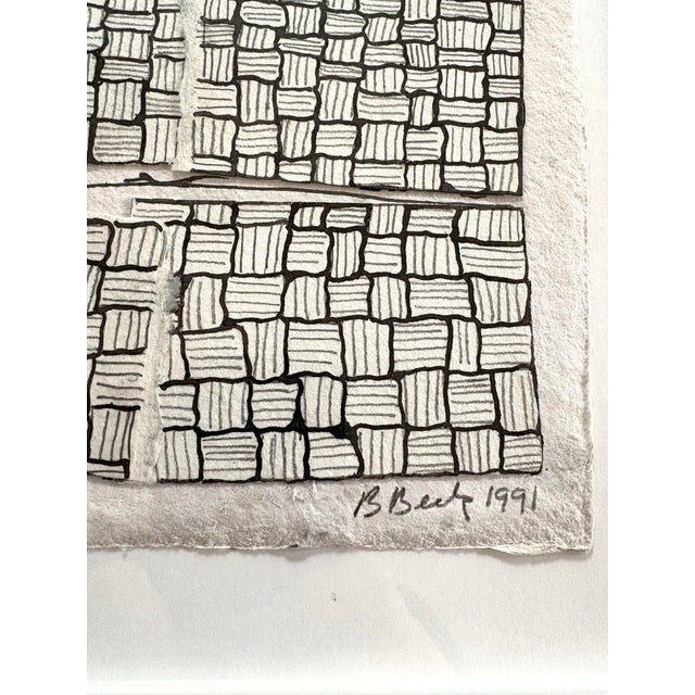 1991 Barbara Beck in on paper. Cut and reconstructed. Signed
