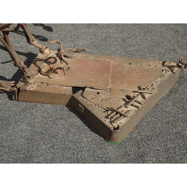 37"Tall Vintage Mid Century Brutalist Welded Metal Horse Sculpture Statue Stand For Sale - Image 14 of 16