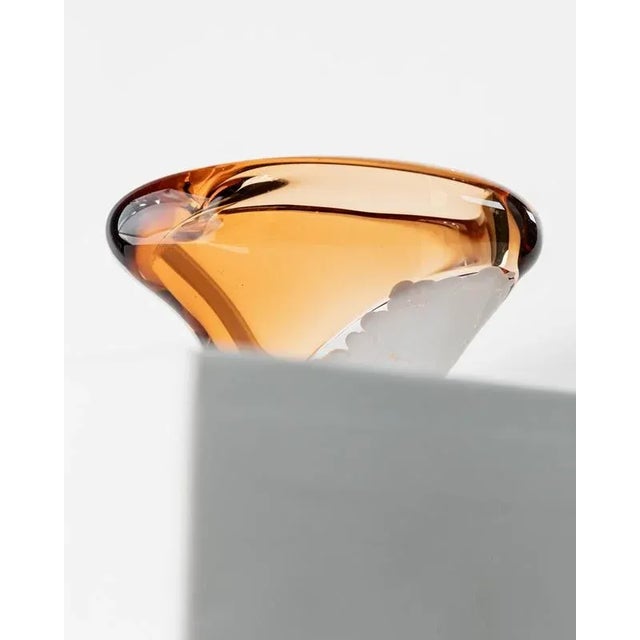 Vintage Czech Glass Bowl or Ashtray by Pavel Stejskal for Beranek Skrdlovice, 1970s For Sale - Image 3 of 11