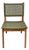 Outdoor Green Woven Teak Dining Chair For Sale