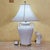Vintage Paul Hanson Style White Ceramic Urn Table Lamp With Raised Botanical Relief Design For Sale - Image 15 of 18