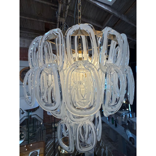 1970s Giogali Murano Glass Chandelier by Angelo Mangiarotti for Vistosi For Sale - Image 12 of 13