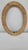 Brown 1930 Oval Wood Picture Frame Surround 24" Faux Tortoise Shell, Old World Portrait Display For Sale - Image 8 of 13