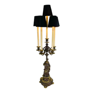 Elegant Late 19th Century Grand Tour Italian Bronze Candelabra.