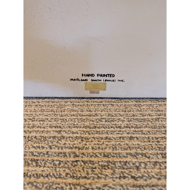 Wood Maitland-Smith Hand Painted Regency Room Divider Screen For Sale - Image 7 of 18