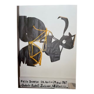 Felix Droese, Galerie Rudolf Zwirner, 1982, Vintage Exhibition Poster, Printed in Germany For Sale