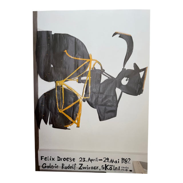 Felix Droese, Galerie Rudolf Zwirner, 1982, Vintage Exhibition Poster, Printed in Germany For Sale