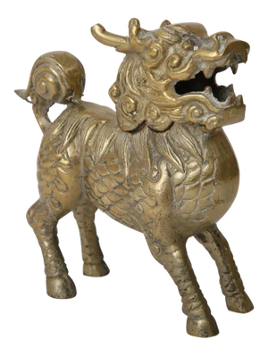 Brass Foo Dog Incense Burner
