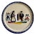 Vintage Hand-Painted Faience Butter Dish from St-Jean De Monts, 1950s For Sale