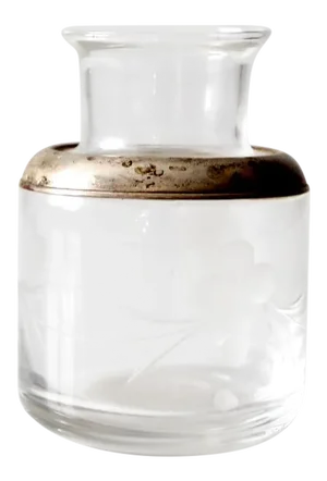 Antique Etched Glass Bottle