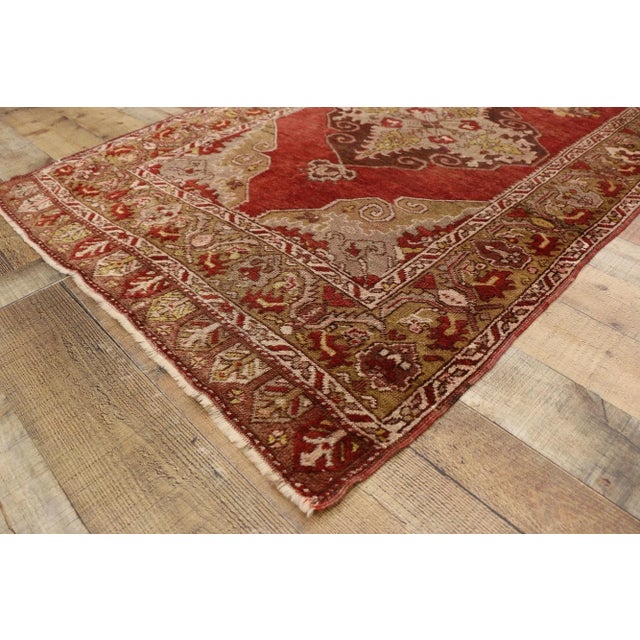 Mid 20th Century Vintage Turkish Oushak Hallway Runner 03'07 X 11'00 For Sale In Dallas - Image 6 of 10