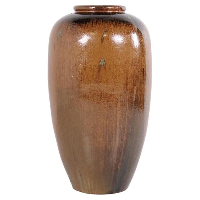 Ceramic Floor Vase with Brown Glaze For Sale - Image 10 of 10