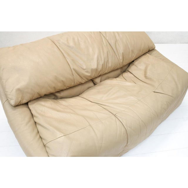 Leather Plumy Sofa & Ottoman by Annie Hieronimus for Cinna, 1980s, Set of 2 For Sale - Image 6 of 14