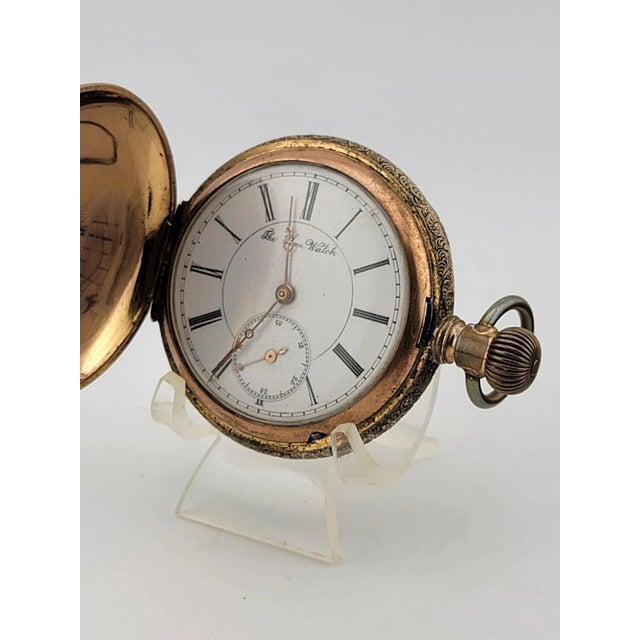 1890s The Plan Gold Plated Swiss Pocket Watch by David Perret W Glass Dome. For Sale In Houston - Image 6 of 13