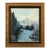 Size 28 X 32 Signed 1977 Original Snowy Alpine River Landscape Acrylic on Canvas in Wood Frame For Sale