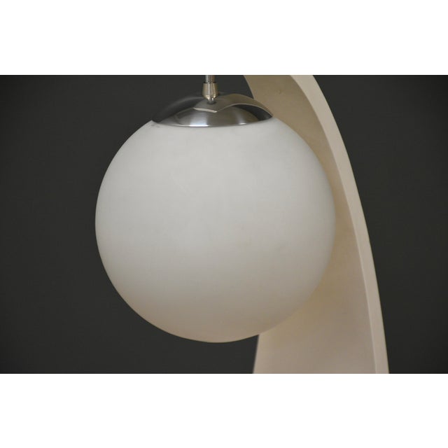 1970s White Mid Century Table Lamp by Jack Haywood for Modeline For Sale In Boston - Image 6 of 9