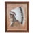 Original Vintage 1978 Western Fine Art Native American Indian Chief Red Cloud Framed Pastel Portrait Drawing For Sale