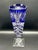 Vintage Crystal Cobalt Blue Overlay Cut Crystal Vase from Meissen, 1960s For Sale - Image 11 of 18