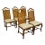 Set of 5 Morganton Furniture Italian Mediterranean Cane Back Dining Chairs For Sale