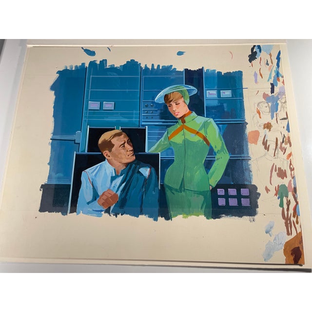 Here we have an original 1960's concept art painting done by the Legend Irwin Allen for the original 1960's Land of the...