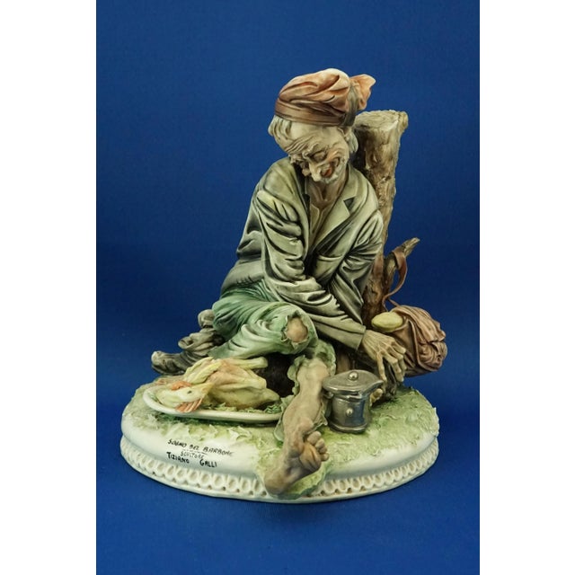Item description: Delightful large sculpture, polychrome hard-paste porcelain figurine, entirely hand-decorated and...