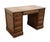 Sligh-Lowry Furniture Co. Sligh Lowry Solid Pine Early American Country Style 46" Double Pedestal Writing Desk W. Tooled Leather Top For Sale - Image 4 of 12
