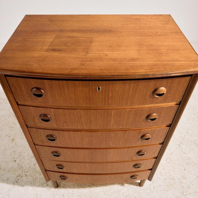 Brown Teak Dresser with Six Drawers, 1960s For Sale - Image 8 of 13