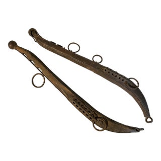 Antique Late 19th Century Iron & Wood Horse/Mule Hames Harness- Set of 2 For Sale