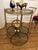 Venetian Bar Cart in Brass and Murano Glass, 1950s, in Very Good conditions. Designed 1950 to 1959