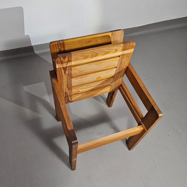 Pine Chair with Foldable Seat, 1970s For Sale - Image 14 of 18