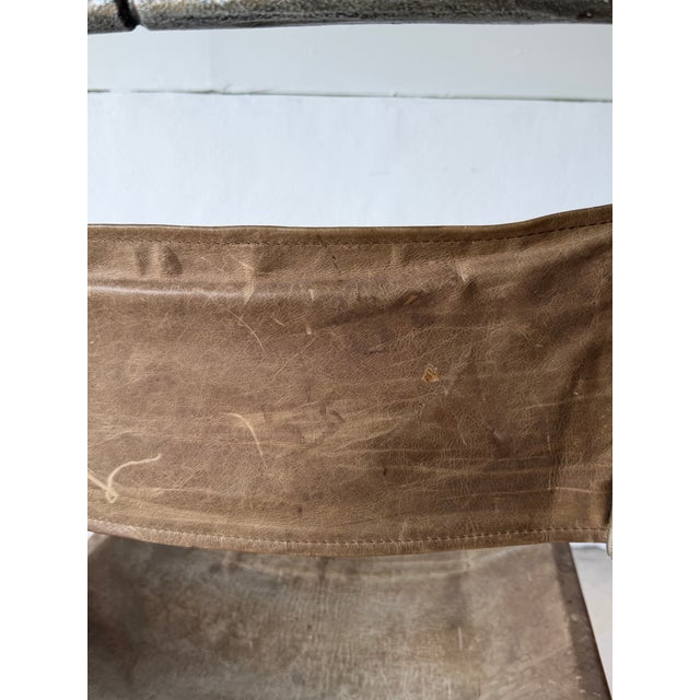 Late 20th Century Leather and Iron Scroll Dining Arm Chairs For Sale - Image 9 of 12