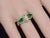 Gold Estate Natural 2.24cts Diamond Emerald 18k Solid Gold Ring, Size 7 For Sale - Image 8 of 13