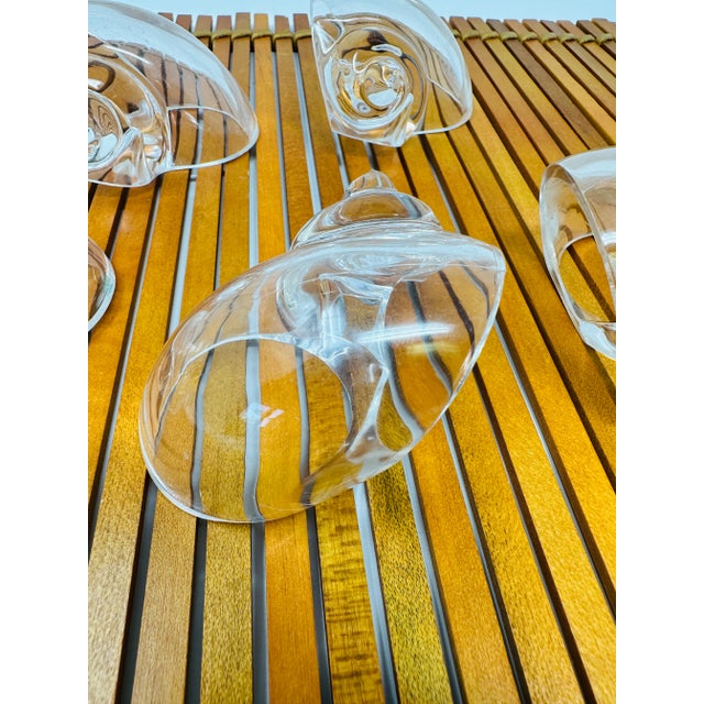 Plastic Vintage Lucite Nautilus Napkin Rings Set of 6 For Sale - Image 7 of 12