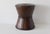 Vintage Sculptural Dark Bamboo Rattan Hourglass Bowtie Pedestal Table For Sale - Image 4 of 15