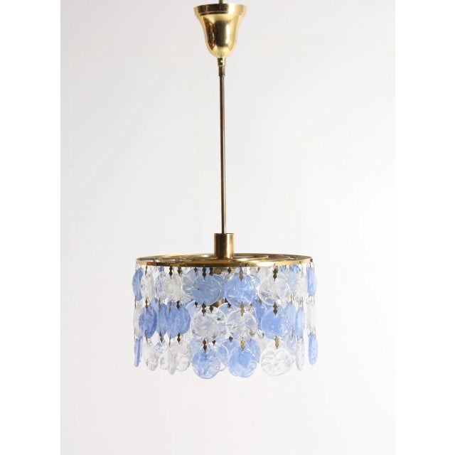 Italian Glass Chandelier, 1950s For Sale - Image 11 of 11