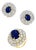 Chantecler 12 Ct Sapphire 22 Ct Diamond VS/E-F Color Ring & Earring Set 18 KYG For Sale