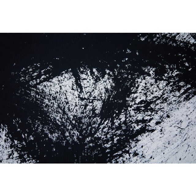 2020s Large Abstract Painting "Movement in Black and White 1" by Simon Findlay For Sale - Image 5 of 13