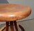 1940s Antique Industrial Adjustable Swivel Oak Drafting Stool Barstool 1of3 ~ # 2 For Sale - Image 5 of 17