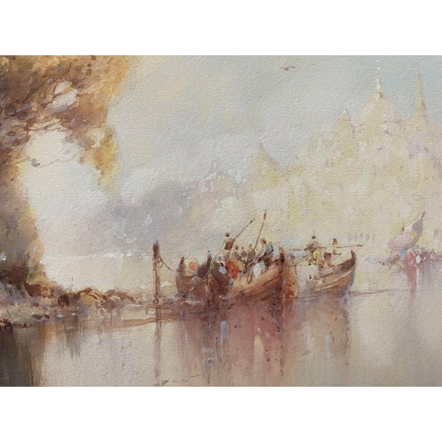 Paint William Knox "Dream City" Original Watercolor C.1920 For Sale - Image 7 of 9