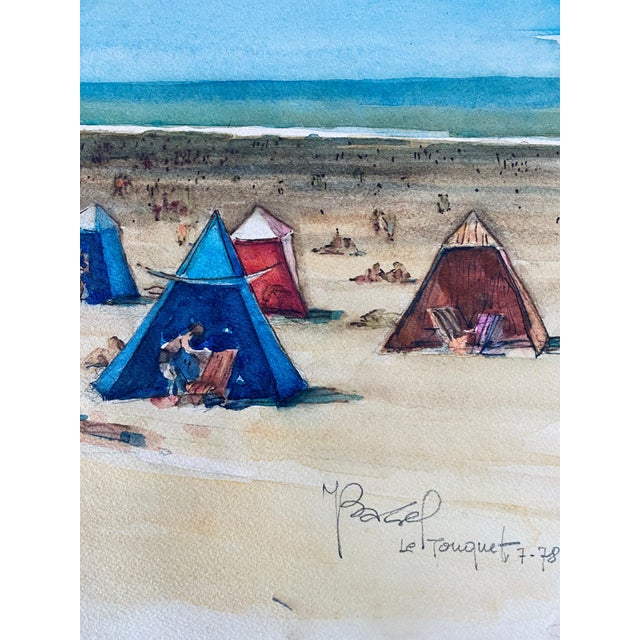 Moses Bagel Bahelfer, Polish French Judaica Watercolor Gouache Painting Original Bauhaus Yiddish Art For Sale In Miami - Image 6 of 8