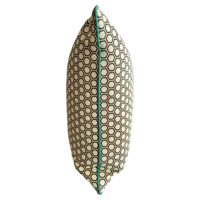 Jonathan Adler Vintage First‑Line Jonathan Adler Honeycomb Hexagon Geometric Pillow Euro Sham For Sale - Image 4 of 10