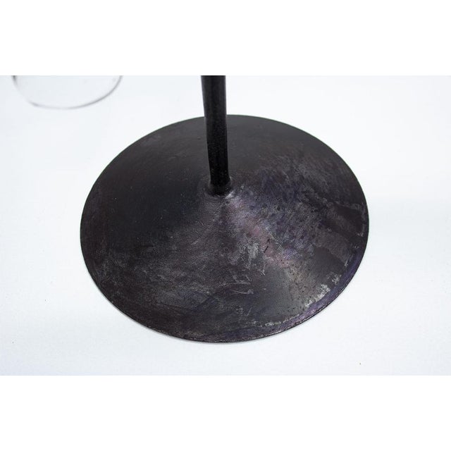 Wrought Iron and Glass Candelabra by Erik Höglund, Sweden, 1960s For Sale - Image 6 of 7