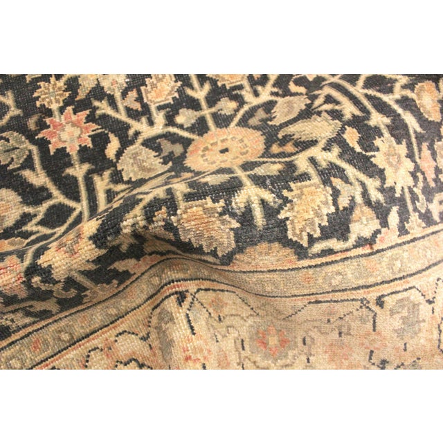 Shabby Chic Charcoal/Tan Wool Rug - 3'2'' X 4'11'' For Sale In New York - Image 6 of 10