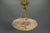 Art Deco French Pink and Gray Alabaster and Bronze Pendant Light, 1920s For Sale - Image 3 of 18