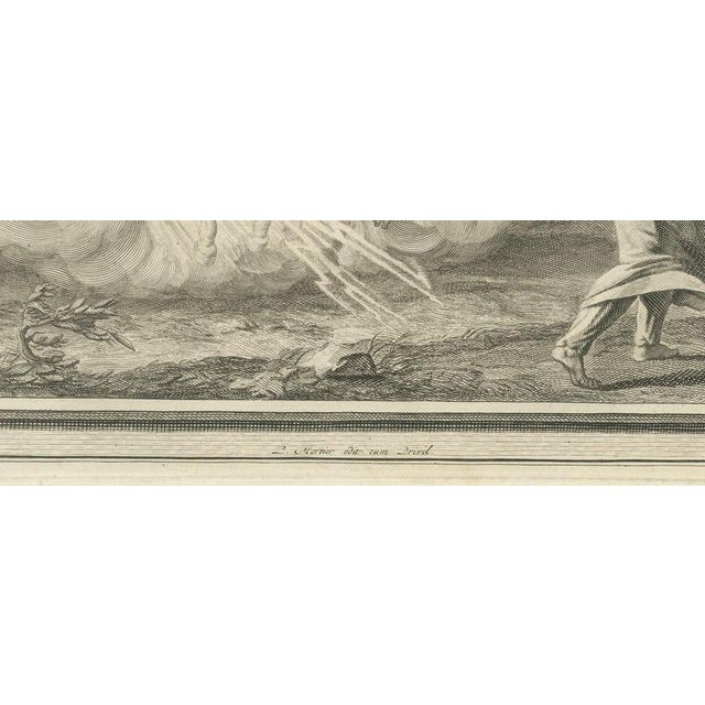 18th Century Pieter Mortier, Fire from Heaven and Elijah's Chariot of Fire, Pieter 1700, Engraving For Sale - Image 5 of 12